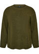 Lockerer Strickpullover mit Kontrastn&auml;hten, Gr&uuml;n, Packshot image number 0