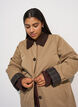 Mittellange Jacke mit Cordkragen, Beige, Model image number 3