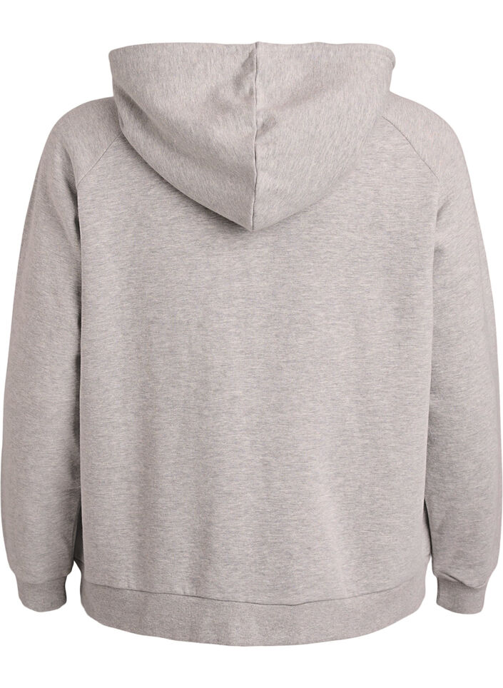 Hoodie mit Rei&szlig;verschluss, Grau, Packshot image number 1