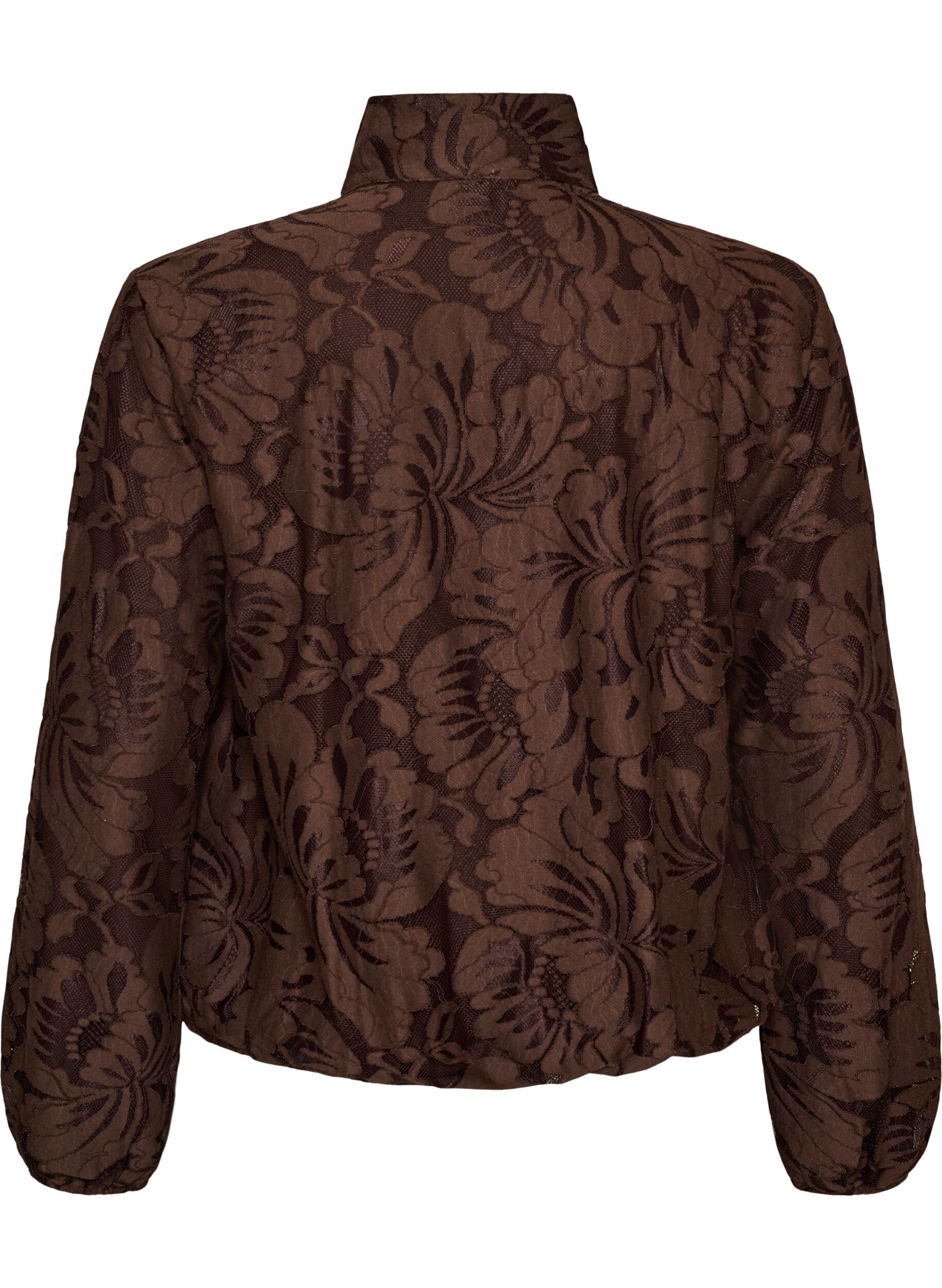 ZizziBomberjacke mit gebl&uuml;mtem Jacquard, Braun, Packshot image number 1