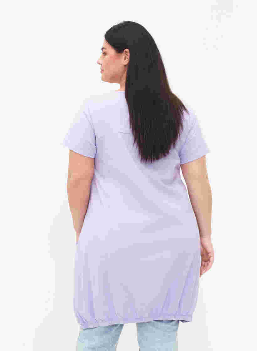 Kurzarm Kleid aus Baumwolle, Lavender, Model image number 1