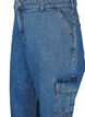 Cargo-Jeans mit hoher Taille, Blue Denim, Packshot image number 2