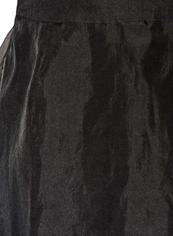 Langer Rock in Organza-Optik, Schwarz, Packshot image number 2