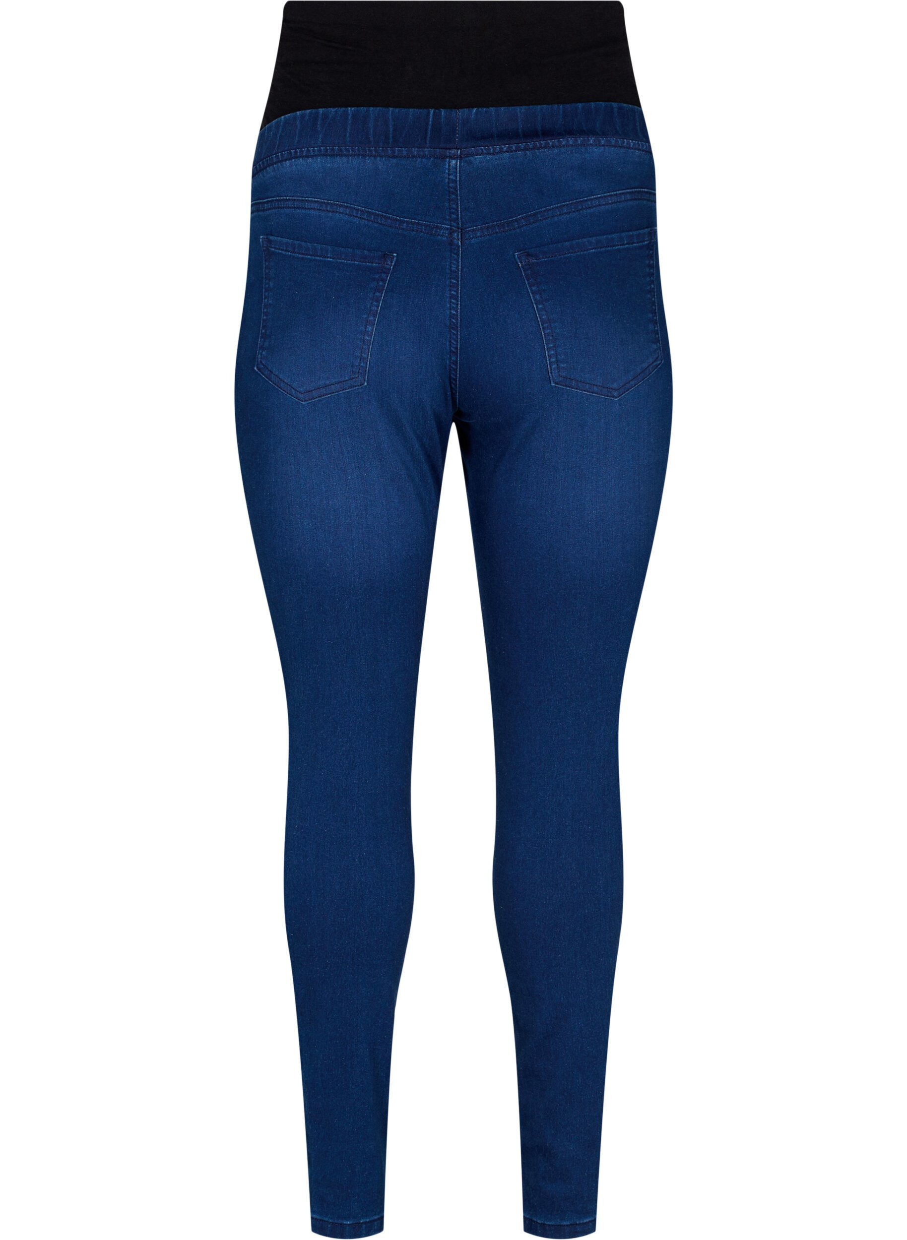 ZizziSchwangerschafts-Jeggings aus Baumwollmischung, Blau, Packshot image number 1