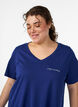 Top aus Viskose mit Spitze, Lila, Model image number 3