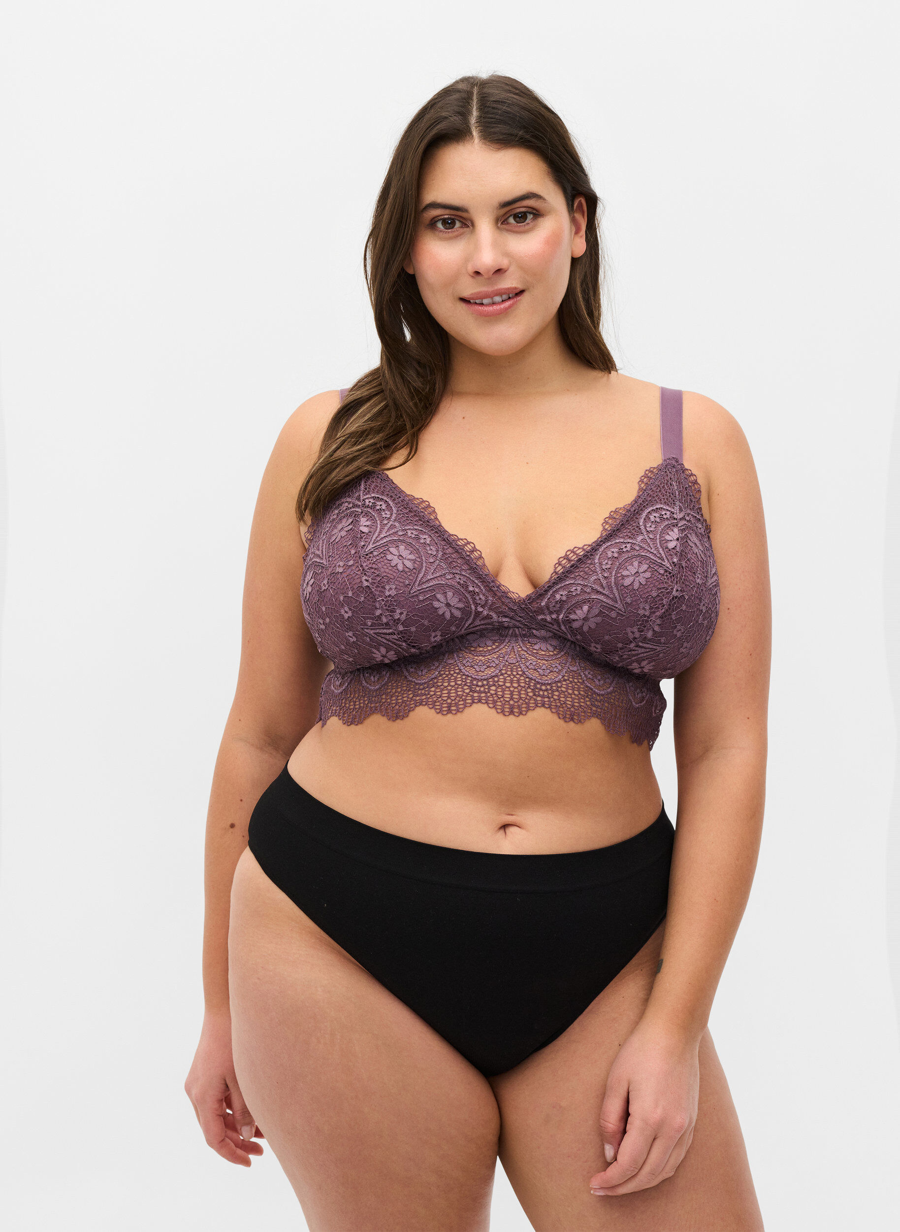 Zizzi2er Pack Tai Slips mit regul&auml;rer Taille, Black, Model image number 0