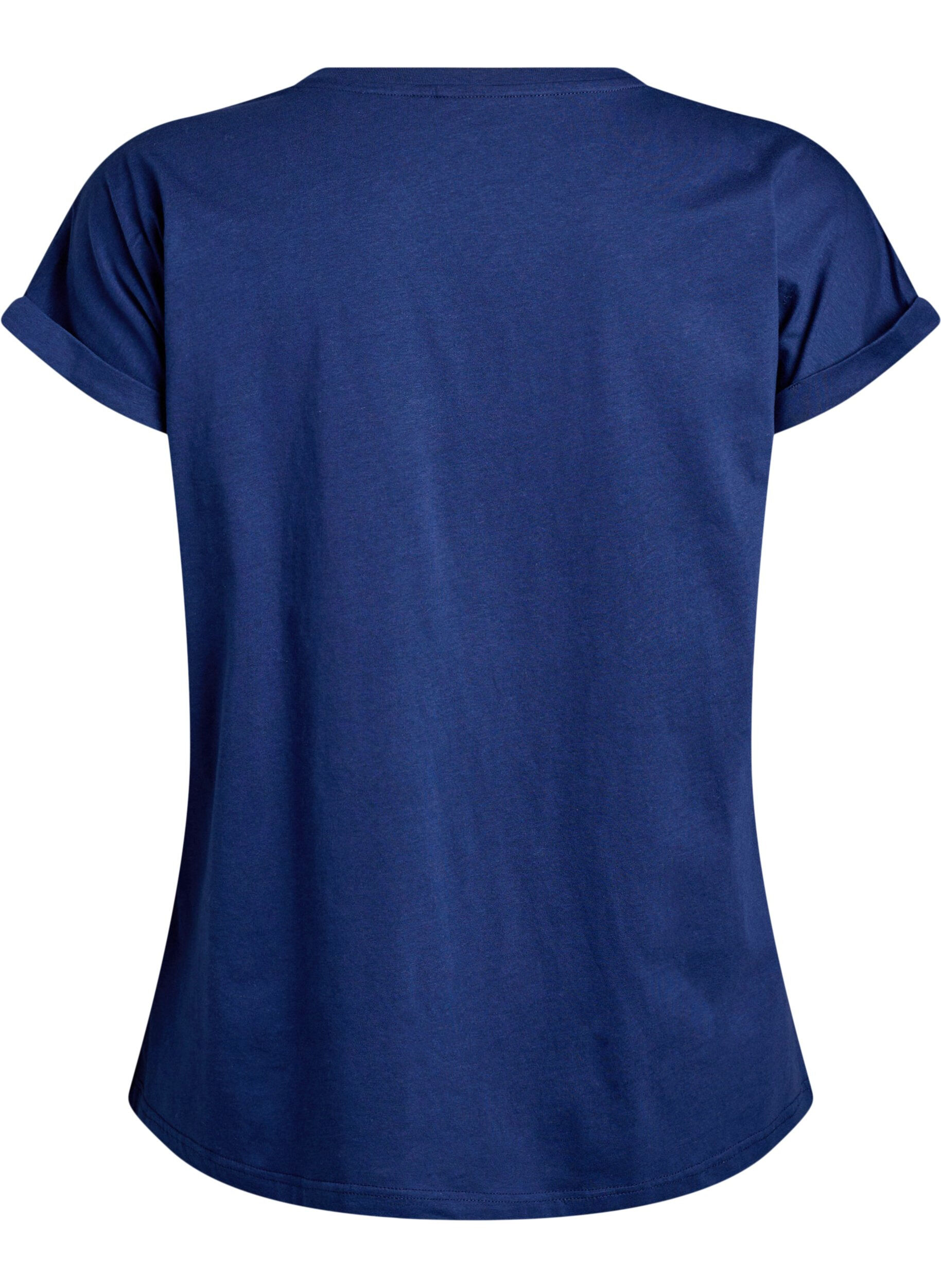 ZizziT-Shirt mit goldfarbenem Blumendruck, Naval A. Gold Rose, Packshot image number 1