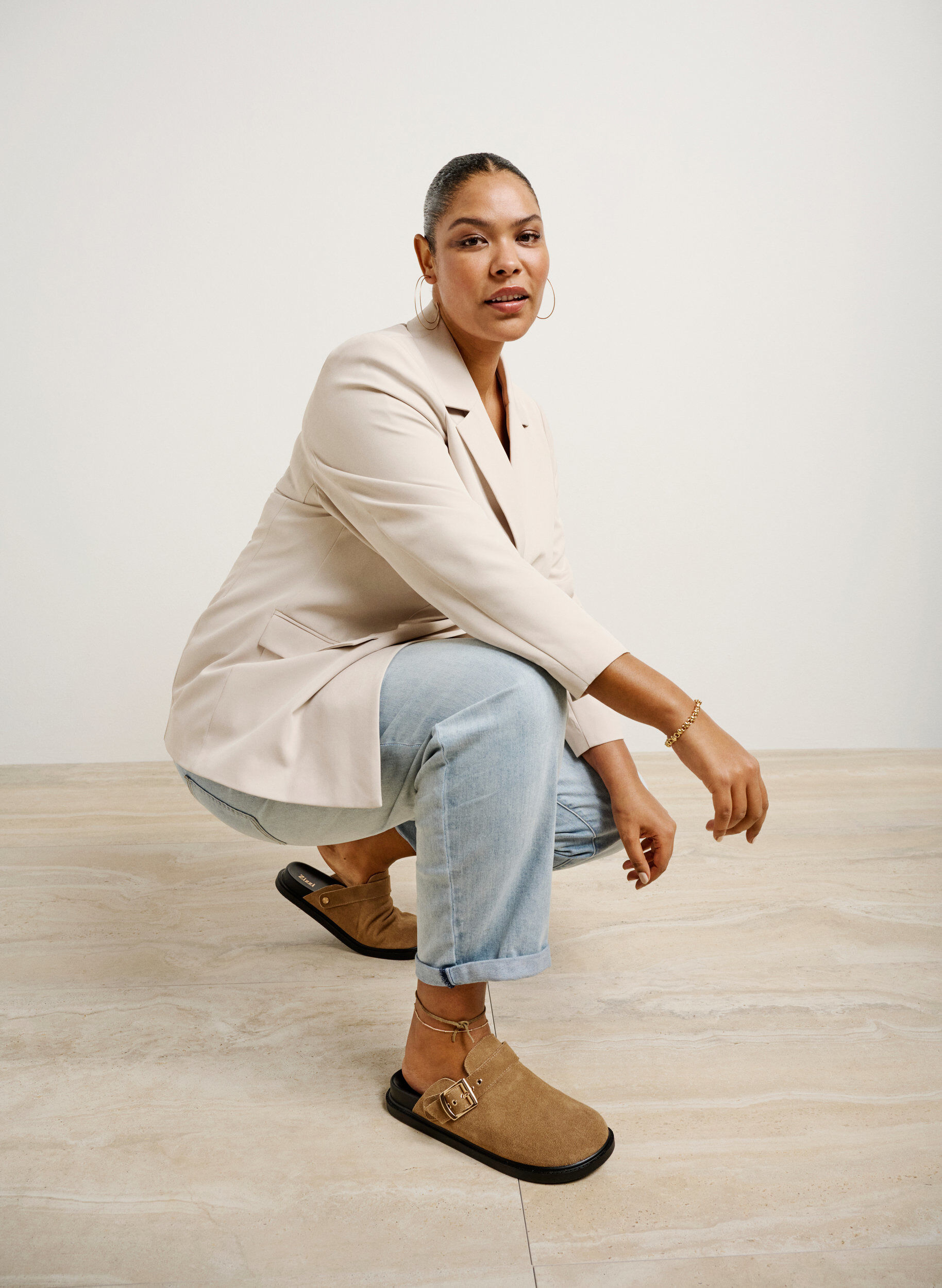 ZizziWeite M Wildleder-Clogs, Woodsmoke, Image image number 0