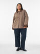 Leicht wattierte Jacke mit Cordkragen, Braun, Model image number 1