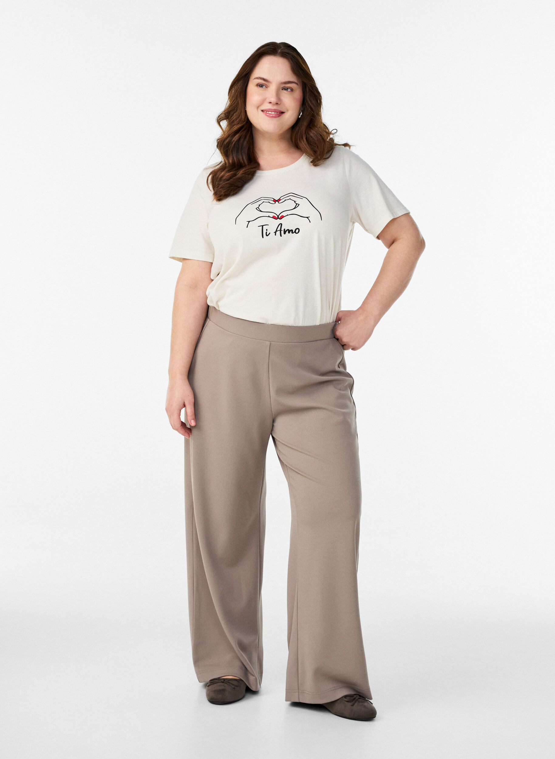 ZizziFLASH - T-Shirt mit Print., Wei&szlig;, Model image number 1