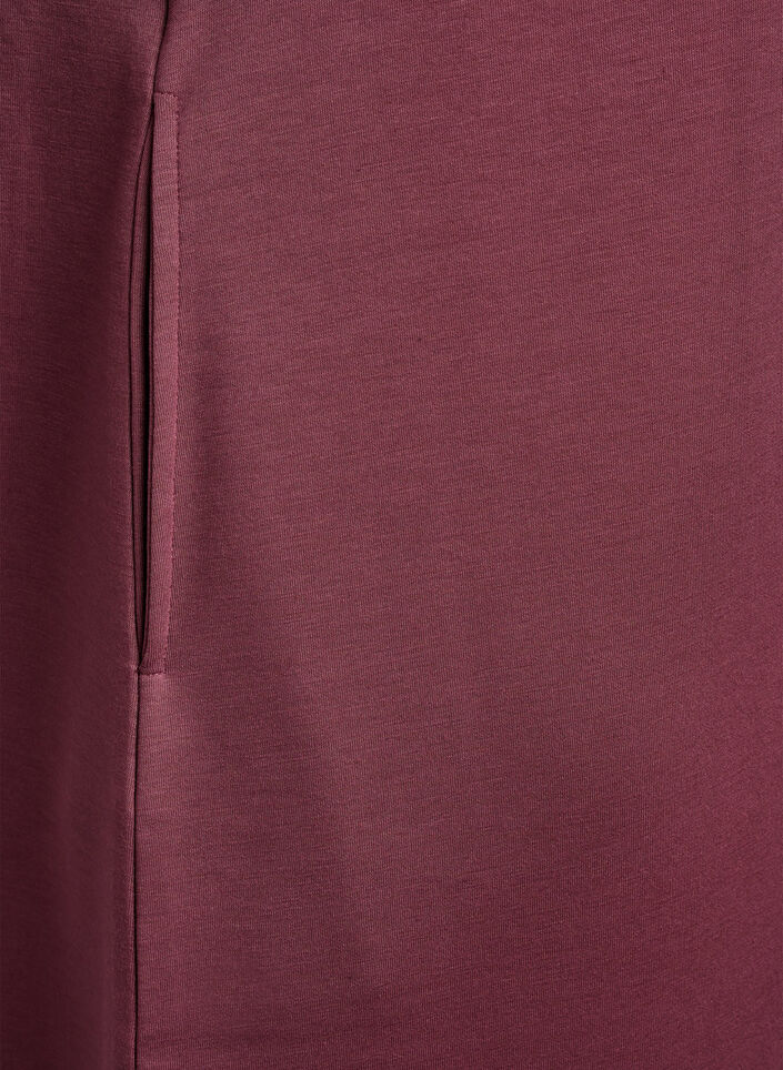 Sweatshirtkleid mit kurzen Ärmeln aus Modal-Mix, Braun, Packshot image number 3
