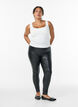 Beschichtete Leggings mit gebürsteter Innenseite, Schwarz, Model image number 1