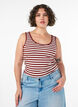 Gestreiftes Tanktop mit Rippenstruktur, Rot, Model image number 0