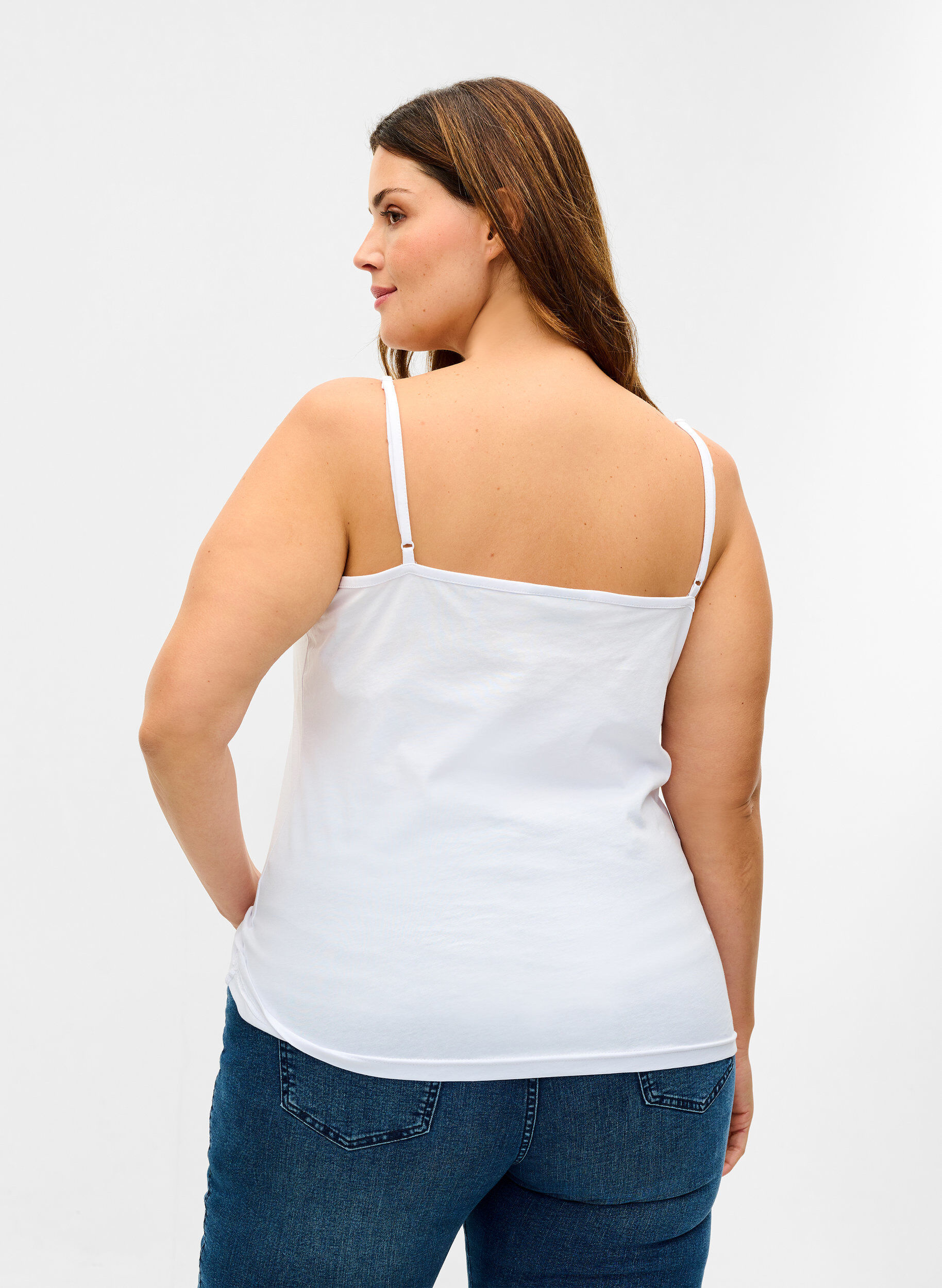 Zizzi2er-Pack Basic-Top aus Baumwolle, Black/Bright White, Model image number 1