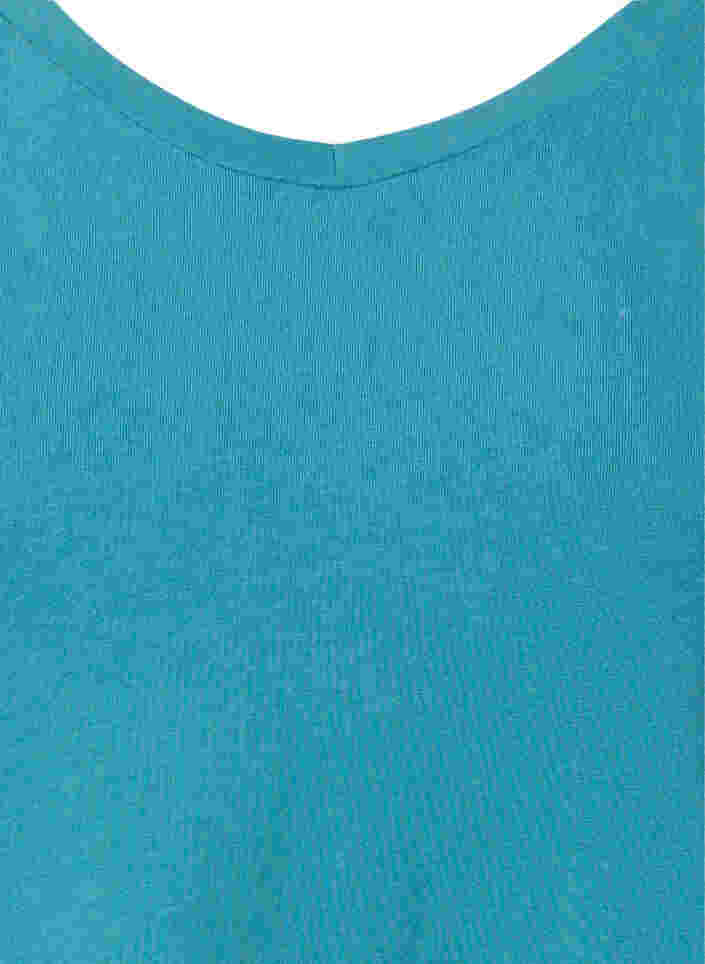 Einfarbiges basic T-Shirt aus Baumwolle, Brittany Blue, Packshot image number 2