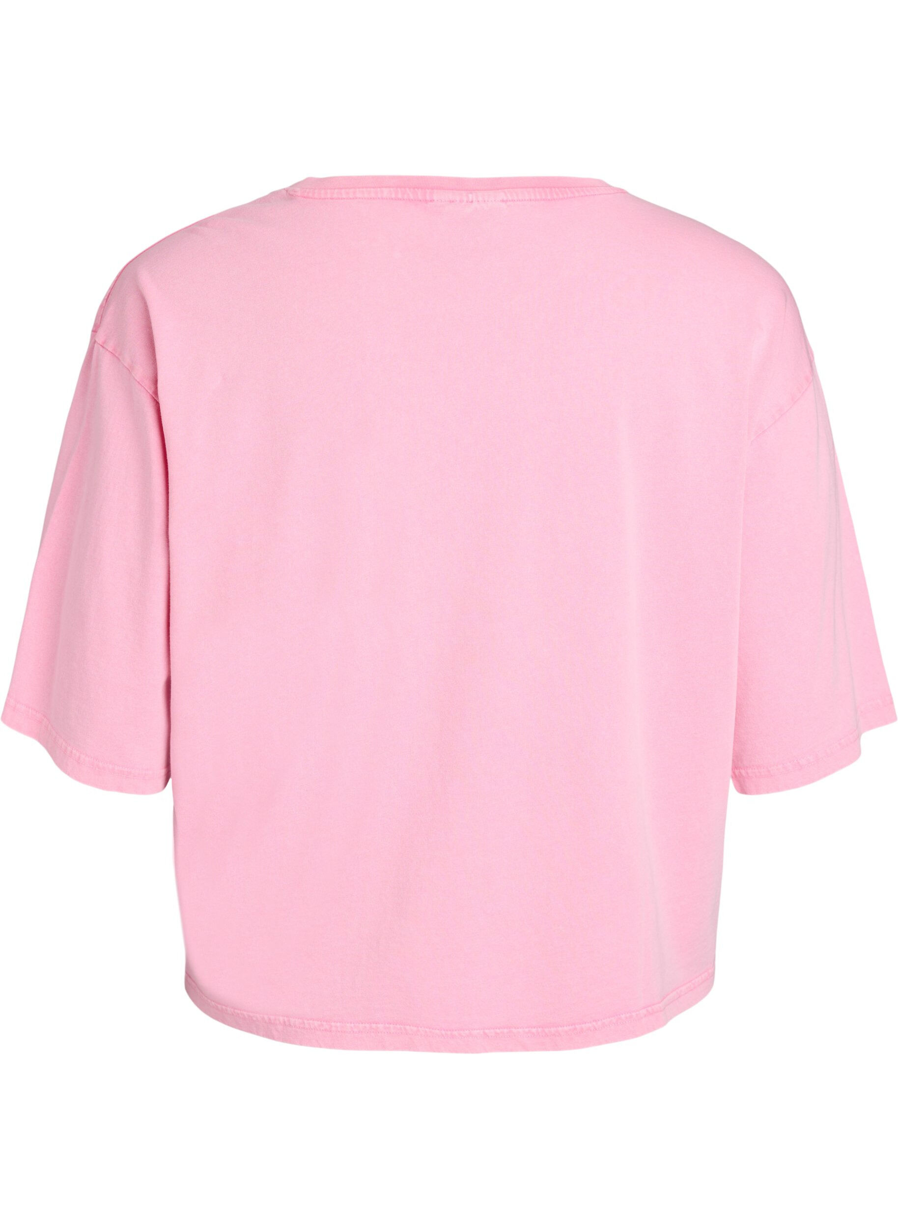 ZizziBoxy T-Shirt aus Bio-Baumwolle., Pink, Packshot image number 1