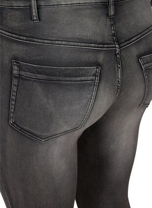 Super Slim Amy Jeans mit hoher Taille, Dark Grey Denim, Packshot image number 3