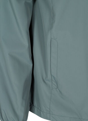 Kurze Jacke mit Reißverschluss und Kapuze, Balsam Green, Packshot image number 3