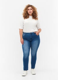 Slim Fit Emily Jeans mit normaler Taillenhöhe, Light blue, Model