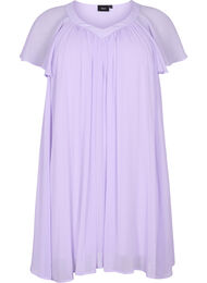 Lockeres Kleid mit kurzen Ärmeln, Purple Heather, Packshot