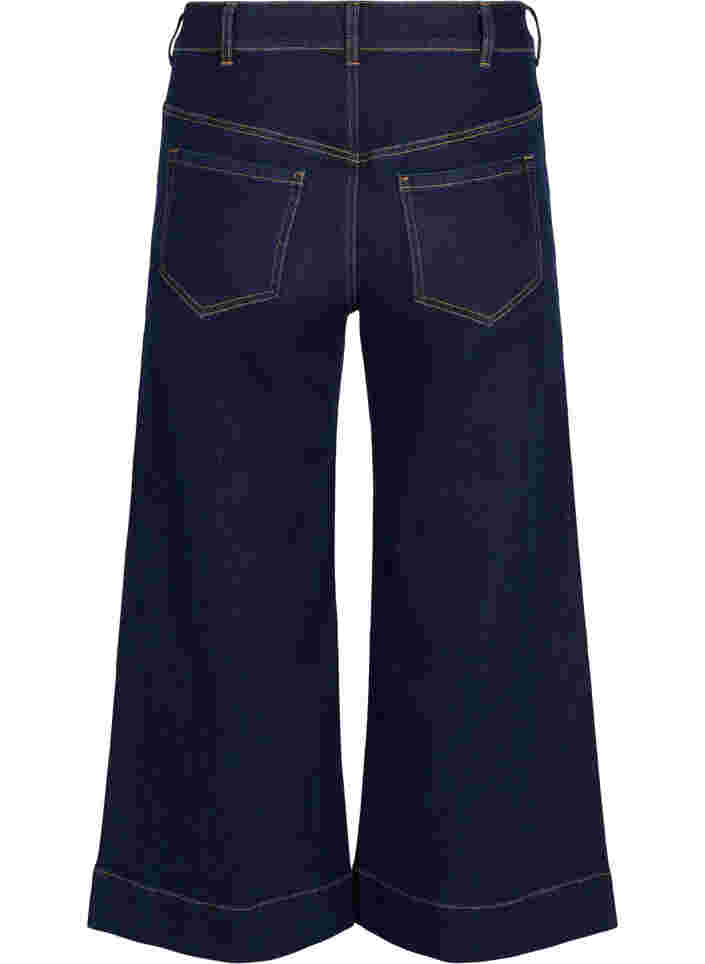 Cropped Jeans mit breitem Bein, Unwashed, Packshot image number 1