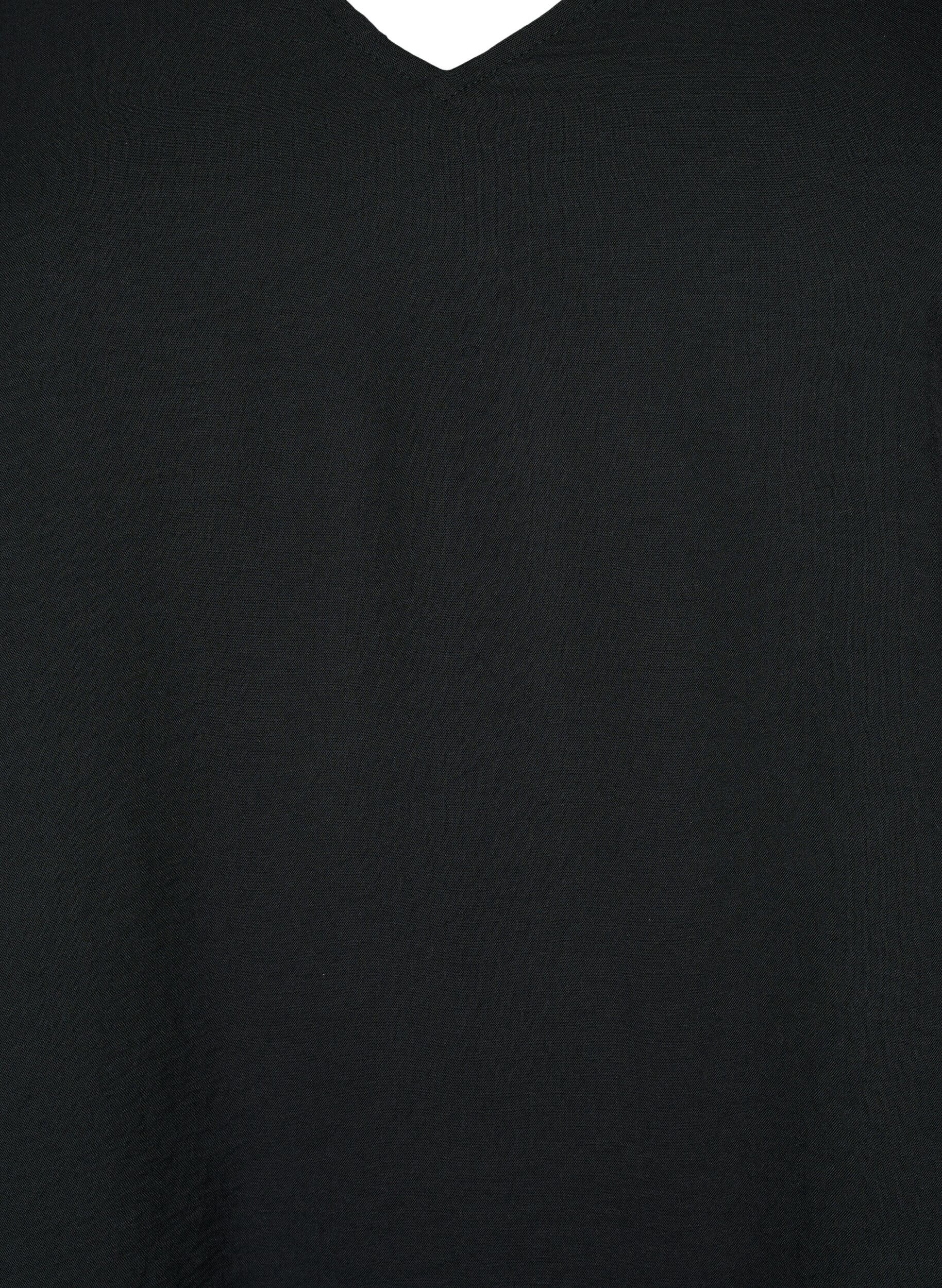 ZizziBluse mit V-Ausschnitt, Black, Packshot image number 2