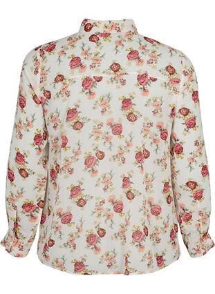 FLASH - Langärmeliges Hemd mit Punkten, Off White Flower, Packshot image number 1