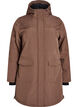 Wasserabweisende Softshell-Jacke mit Steppfutter, Braun, Packshot image number 0