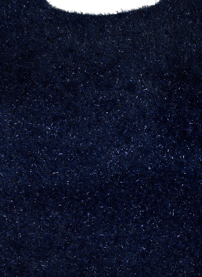  Strickbluse mit Glitzerfaden, Blau, Packshot image number 2