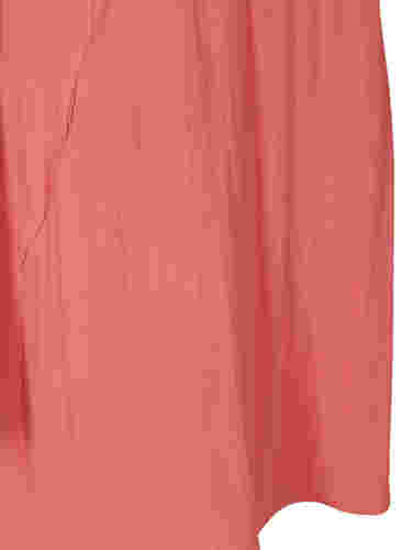 Kurzarm Viskosekleid mit Taschen, Faded Rose, Packshot image number 3