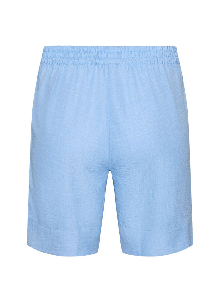 Shorts mit Taschen und hoher Taille, Blau, Packshot image number 1