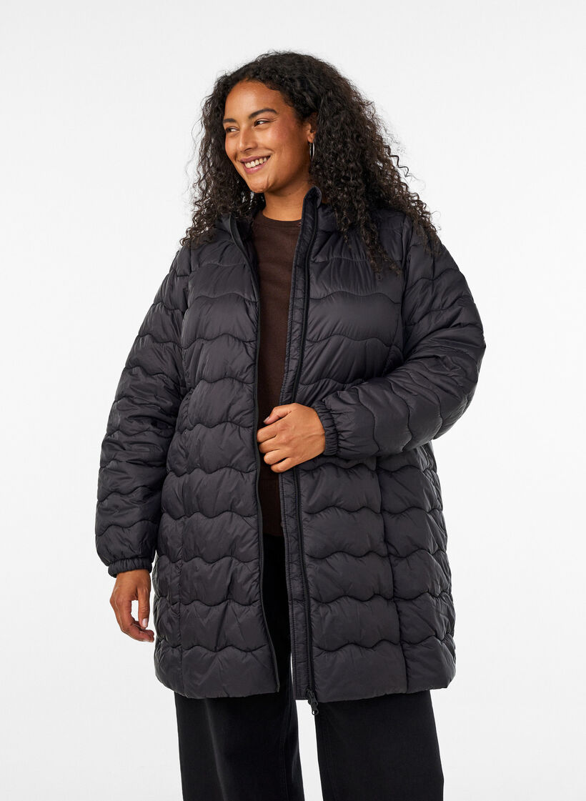 Steppjacke, Schwarz, Model image number 0