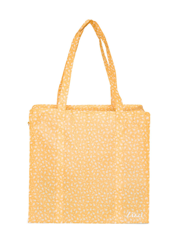 Einkaufstasche mit Rei&szlig;verschluss, Orange, Packshot image number 0