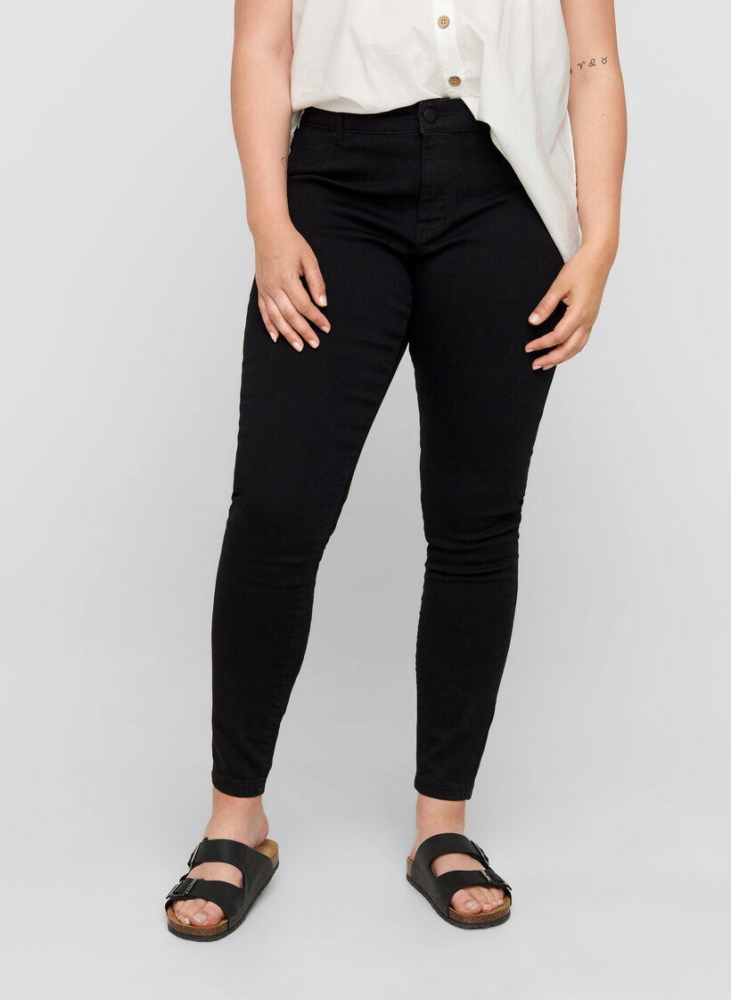 Jeggings aus Baumwollmischung, Black, Model image number 2