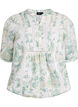 Bluse mit Print und 1/2-&Auml;rmeln, Wei&szlig;, Packshot image number 0