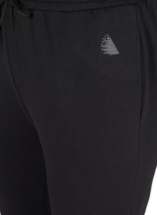 Einfarbige Sweatpants mit Taschen, Black, Packshot image number 2