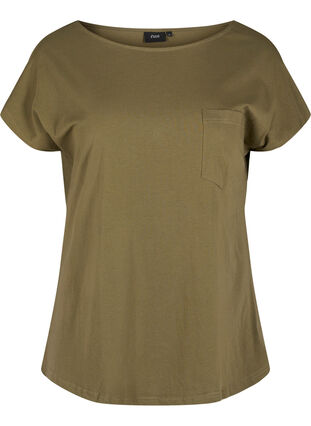 T-Shirt mit Brusttasche aus Bio-Baumwolle, Ivy Green, Packshot image number 0