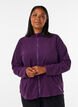 Top aus Fleece mit Rei&szlig;verschluss und hohem Kragen, Lila, Model image number 0