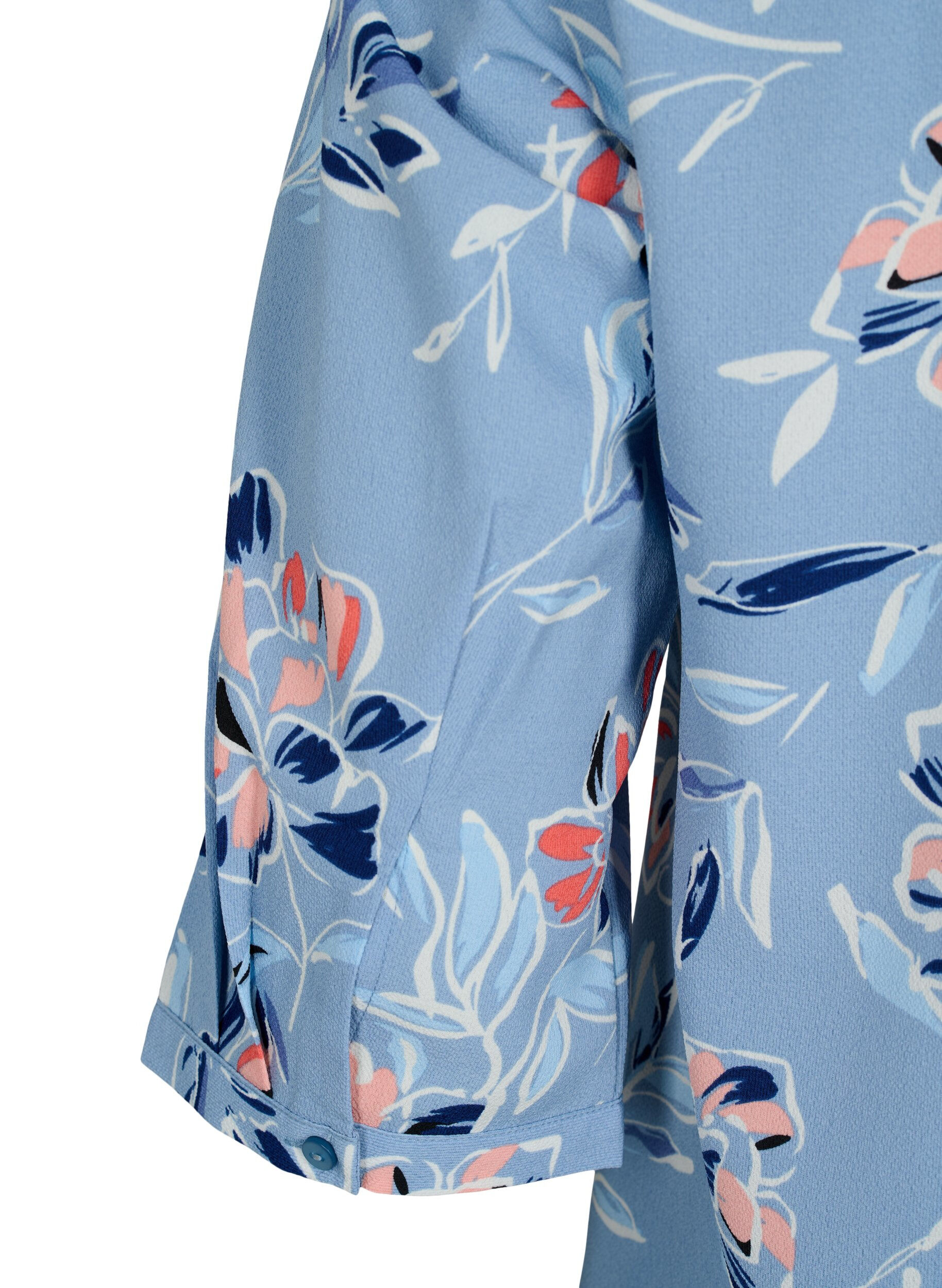 ZizziGepunktete Bluse mit 3/4-&Auml;rmeln , Outline Flower, Packshot image number 3