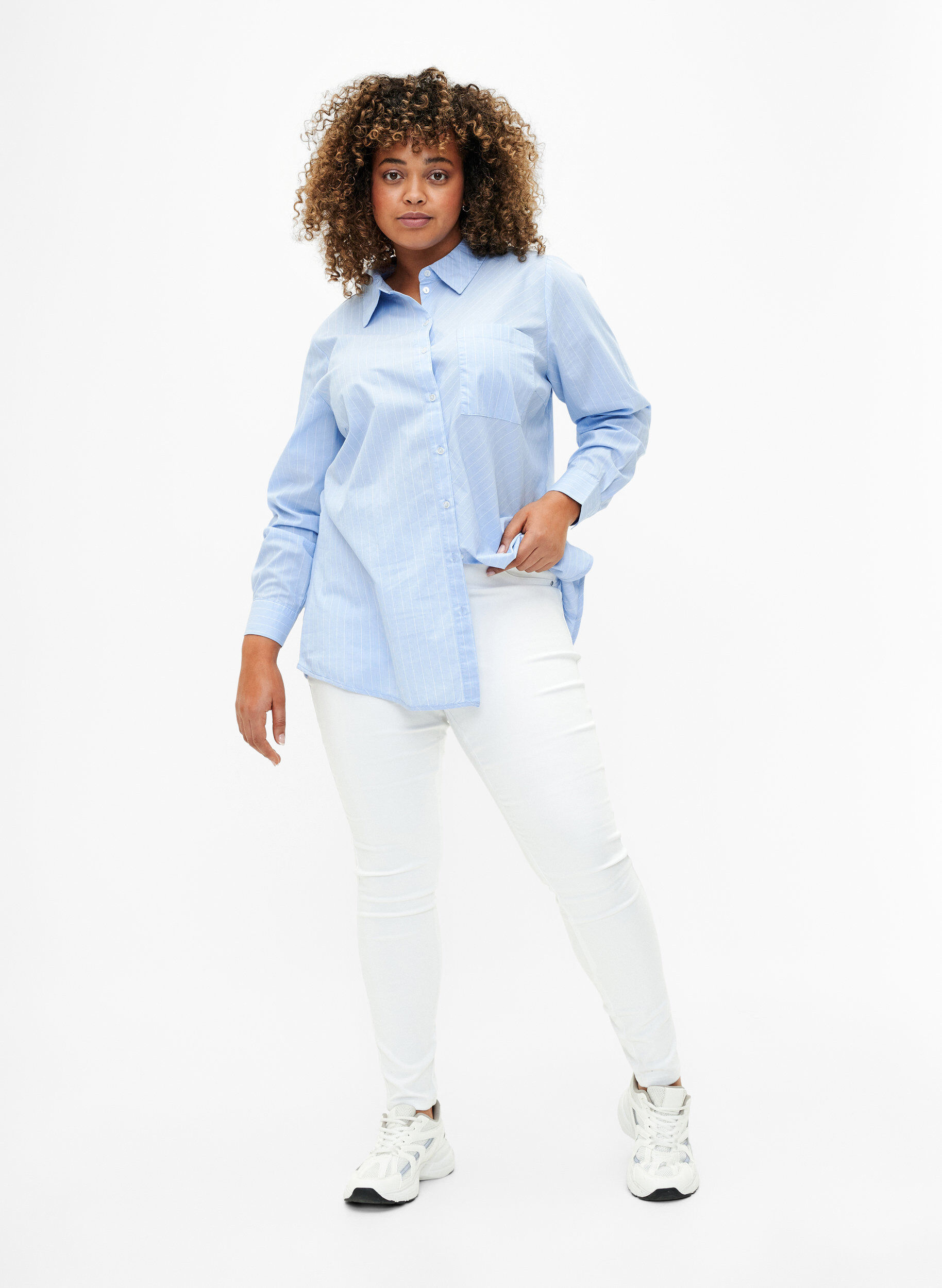 ZizziJeggings mit hoher Taille, Wei&szlig;, Model image number 0