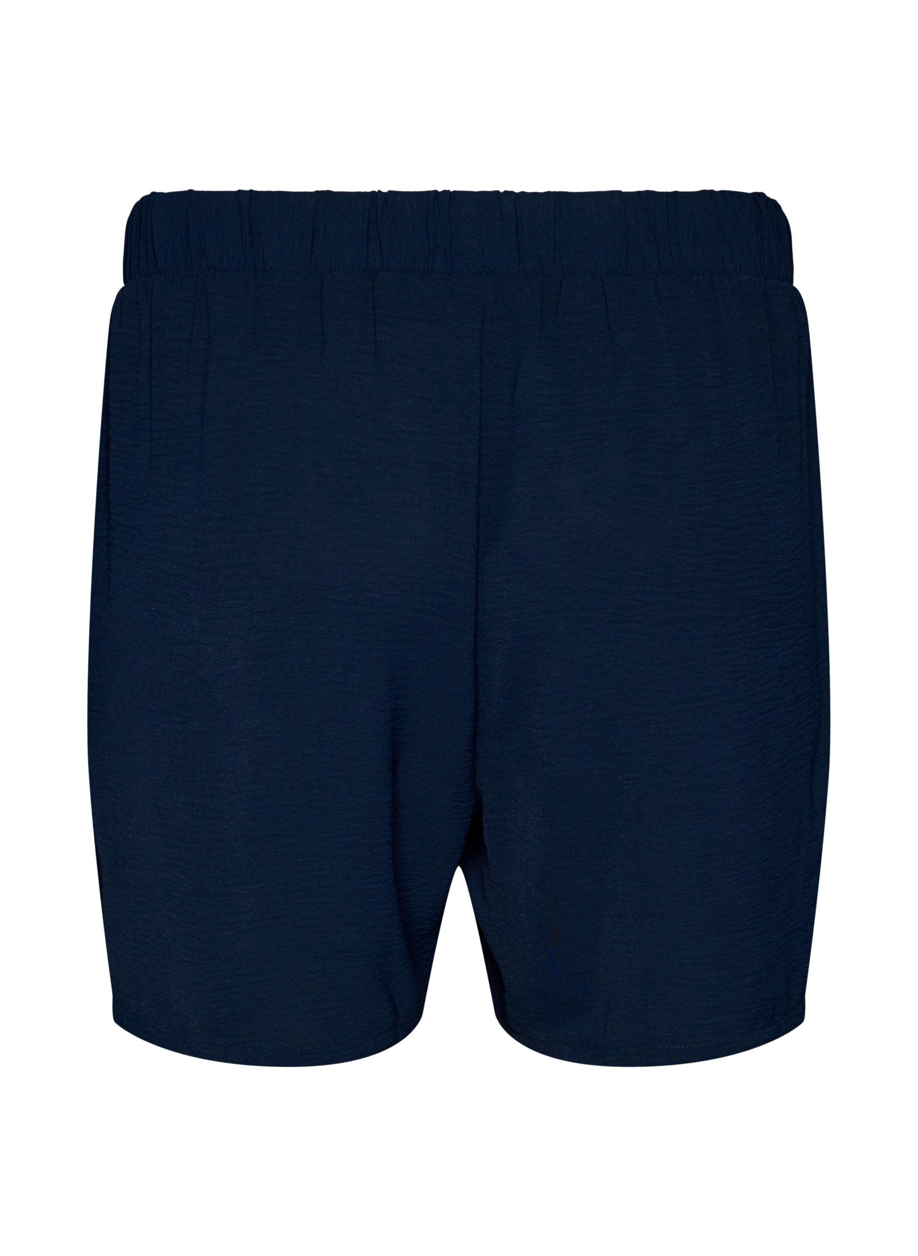 ZizziKurze Hose mit Taschen und elastischem Bund, Blau, Packshot image number 1