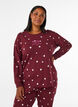 Nachtbluse mit Print, Rot, Model image number 0