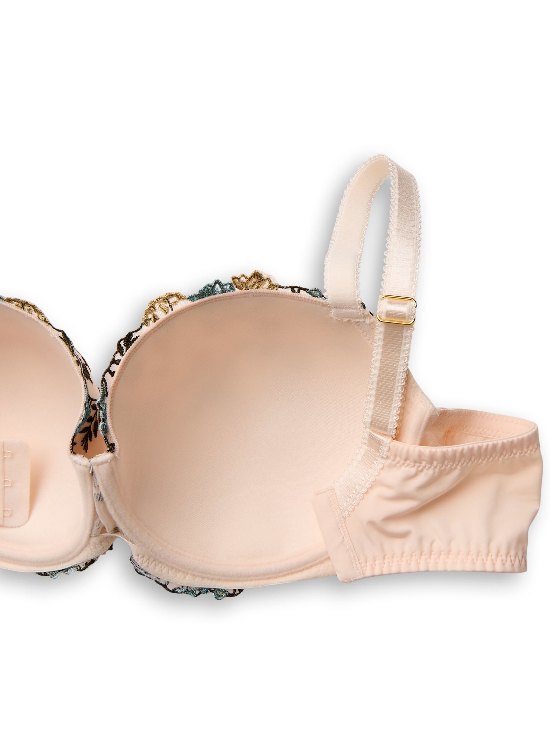 ZizziGeformter BH mit aufgestickten Blumen, Rot, Packshot image number 3