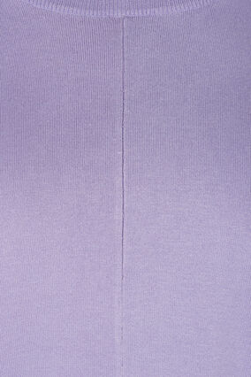 Lockere Strickbluse mit Rippbündchen, Lavender, Packshot image number 2