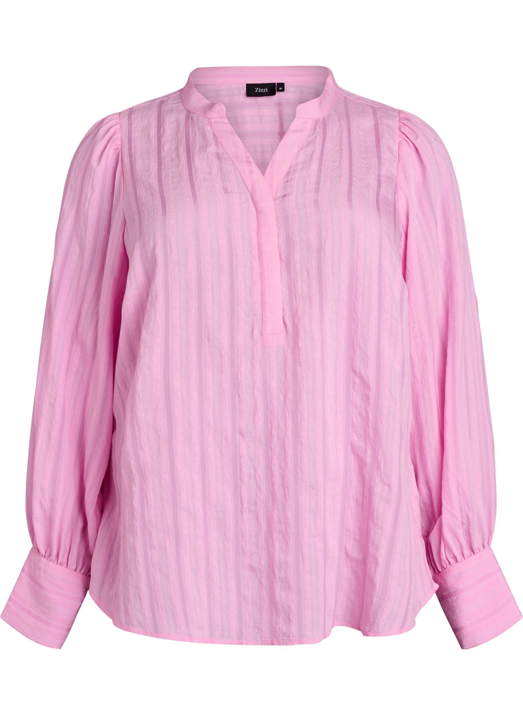 ZizziBluse mit L&auml;ngsstreifen, Pink, Packshot image number 0