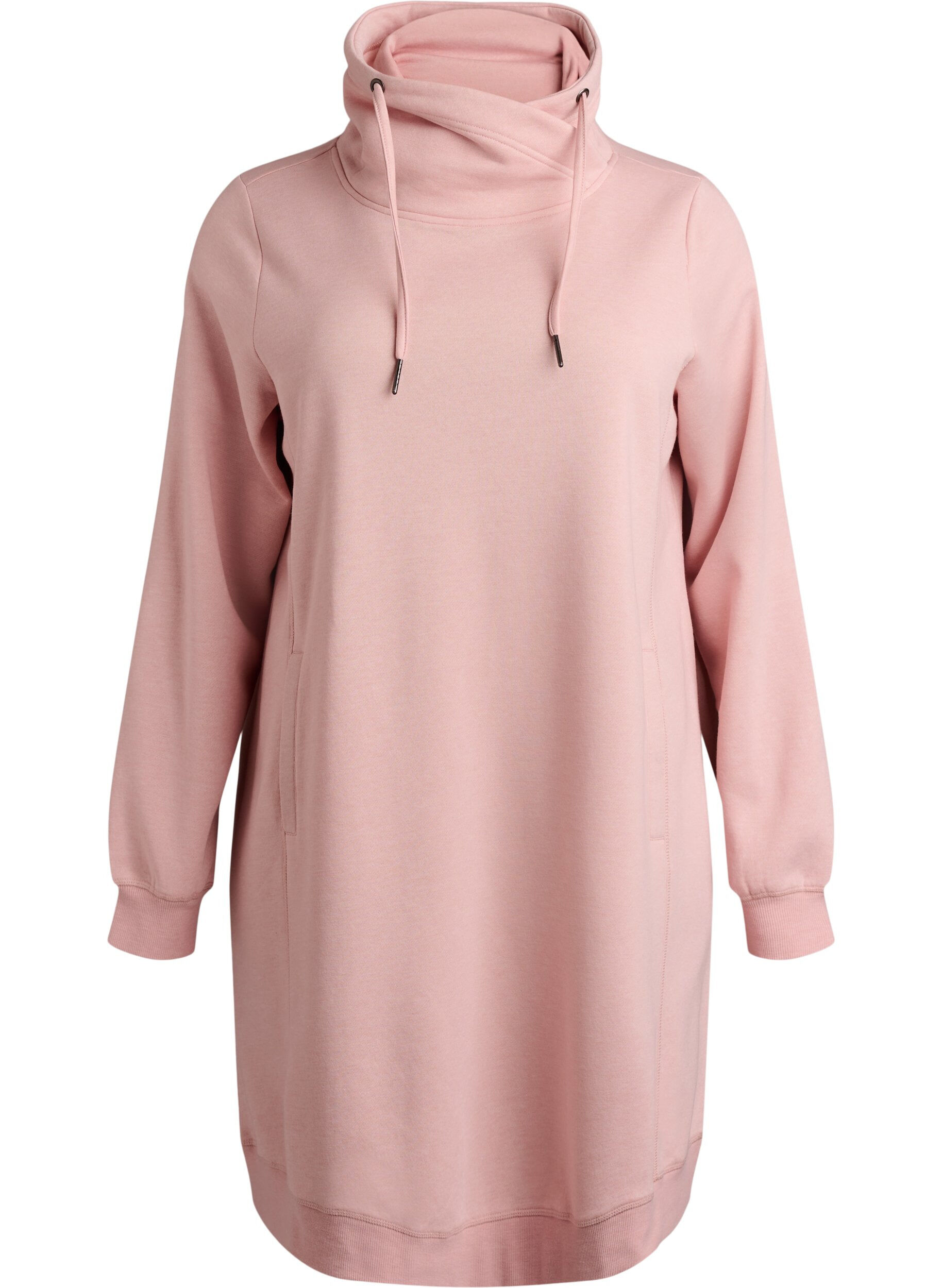 ZizziKurzes Sweatshirtkleid mit Stehkragen und Taschen, Rot, Packshot image number 0