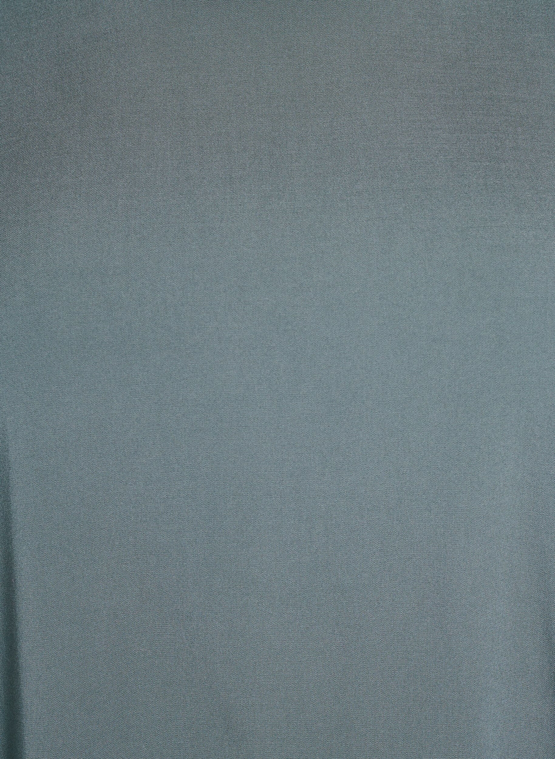 ZizziKurz&auml;rmelige, gewebte Bluse mit Rundhals, Gr&uuml;n, Packshot image number 2