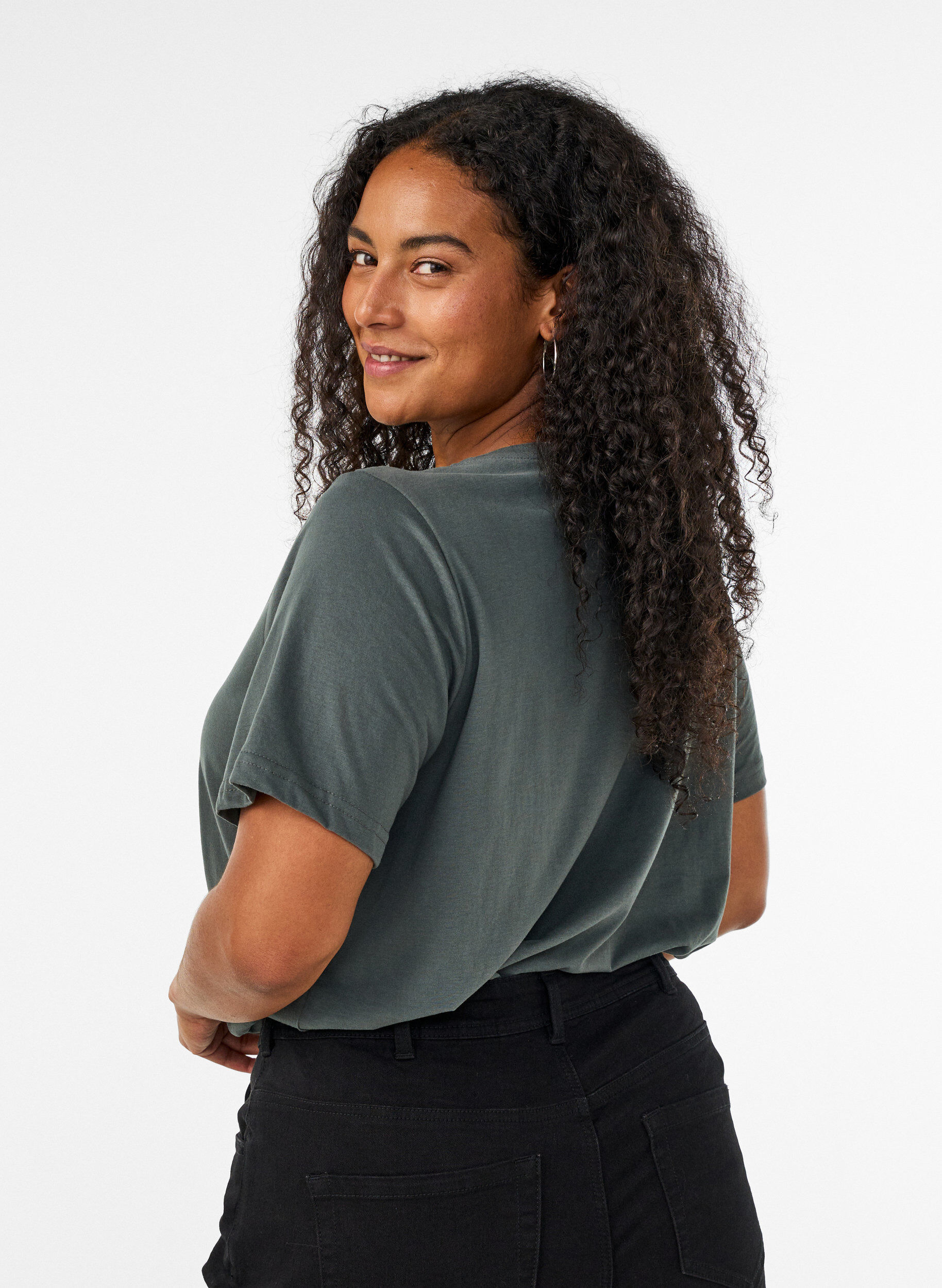 ZizziT-Shirt mit Print, Gr&uuml;n, Model image number 2