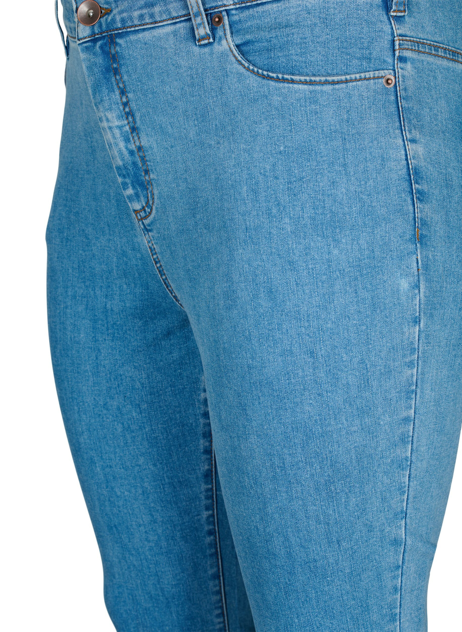 ZizziAmy Jeans mit hoher Taille und extra schlanker Passform, Blau, Packshot image number 2