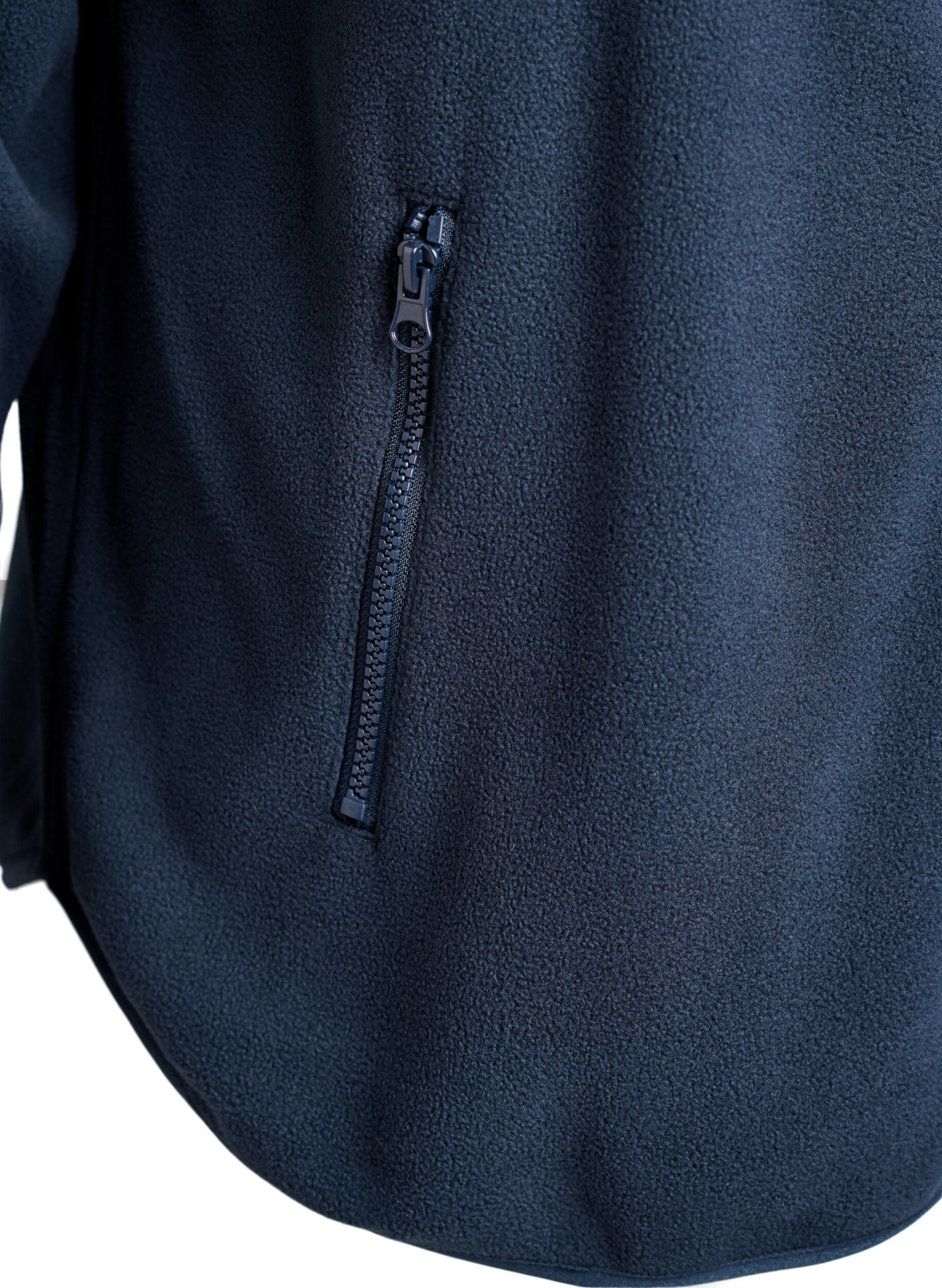 ZizziFleecejacke mit Rei&szlig;verschluss und Reflektorband , Blau, Packshot image number 3